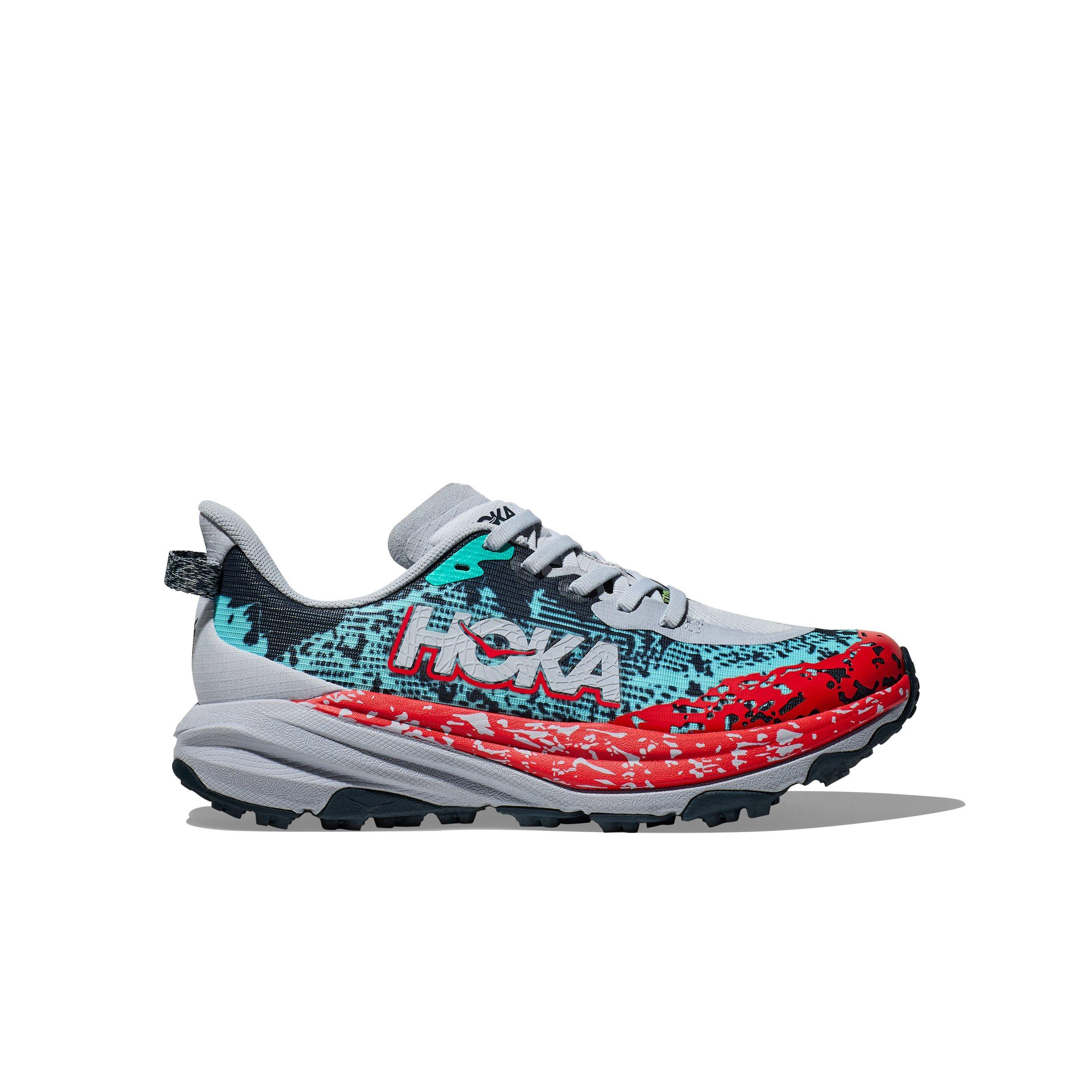HOKA Speedgoat 6 Kids' Lightweight Foam Trail Running Shoe - Grey